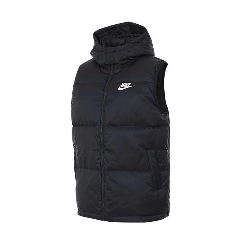 Nike耐克冬季款连帽魔术贴休闲羽绒服马甲DZ9728：保暖又潮，穿出