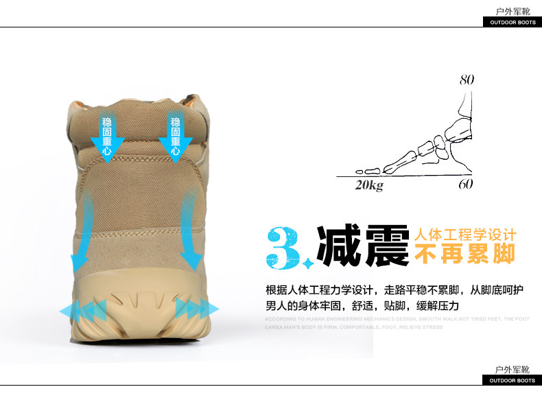 Bottes militaires pour homme - amortissement - Ref 1402597 Image 15