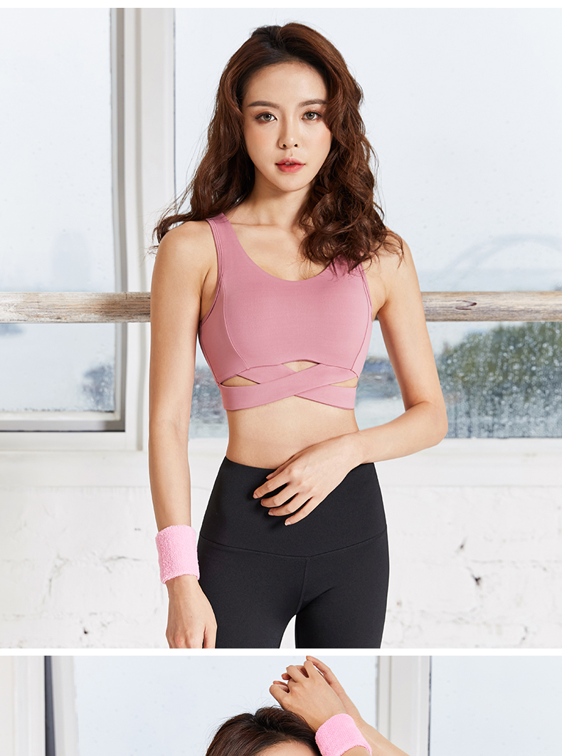 Đồ lót thể thao nữ chống sốc chạy tụ tập áo ngực stereo đẹp trở lại yoga rỗng áo vest thể dục - Đồ lót thể thao áo zumba