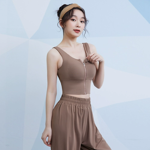 Спортивный бюстгальтер, противоударное поддерживающее нижнее белье, одежда для йоги с молнией, высокопрочный бюстгалтер для спортзала, для бега