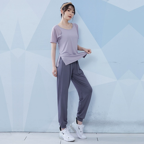 Одежда для йоги, летний комплект, быстросохнущий модный спортивный костюм для тренировок для спортзала, для бега, изысканный стиль