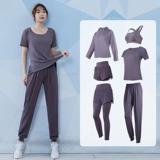 Одежда для йоги, летний комплект, быстросохнущий модный спортивный костюм для тренировок для спортзала, для бега, изысканный стиль