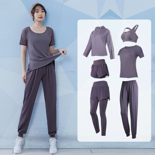 Одежда для йоги, летний комплект, быстросохнущий модный спортивный костюм для тренировок для спортзала, для бега, изысканный стиль