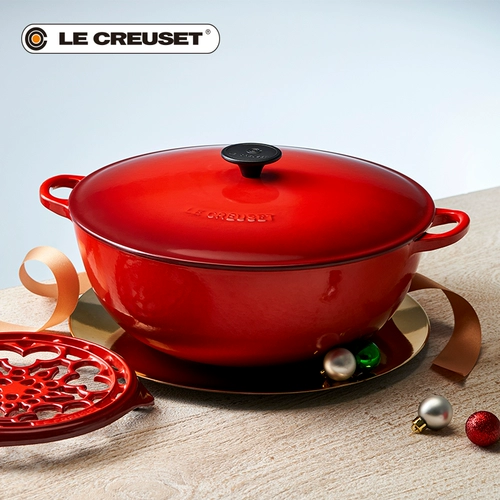 Le Creuset France Импорт прохладный цвет 22 см Черная Эмалевая чугун
