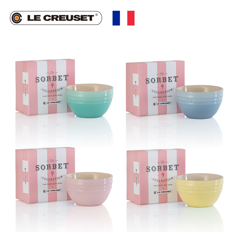 France 's LE CREUSET cool color stoneware marca dragon is Korean rice bowls four - piece housewarming knot wedding gift