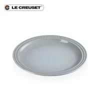 Круглая тарелка 23см, серая