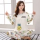 Bộ đồ ngủ cotton mùa xuân và mùa thu cho nữ đồ bộ pijama nữ lụa