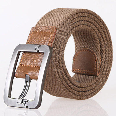 Han Edition Men's Canvas Woven Belt Women's Casual Needle Buckle Strap Young Youth Pants With Tide Military Pants Strap