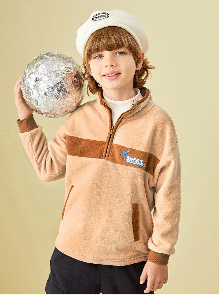 水孩儿 男童摇粒绒立领套头上衣外套 天猫优惠券折后￥69包邮（￥149-80）105~170码4色可选