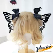 Halloween siêu cường điệu thuật sĩ và phù thủy kẹp tóc bướm lớn tối lolita quỷ quỷ cánh dơi cặp kẹp tóc