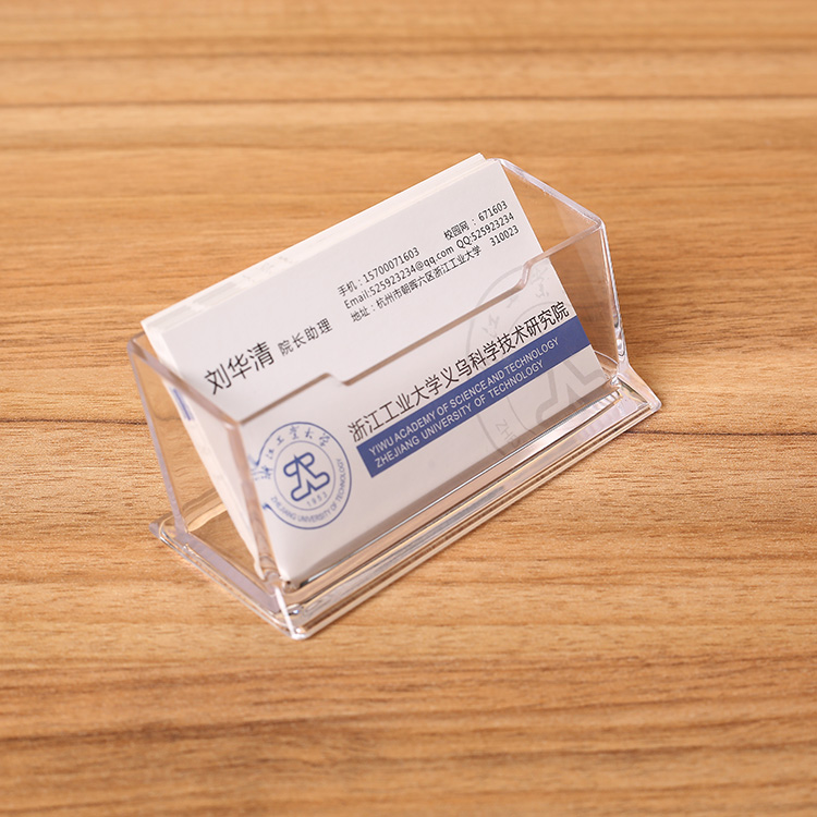 Business Card Seat Transparent Creative Business Pendulum minimalist High-end Containing Box Monog Plastic Name Clips Direct