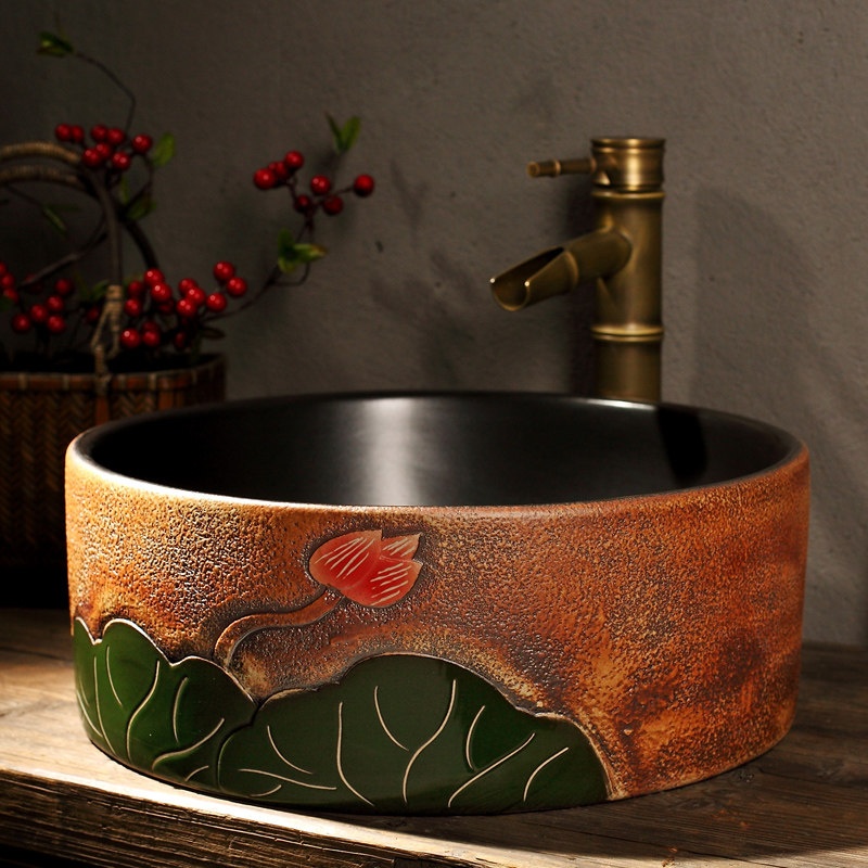 Ceramic wash basin wash basin toilet Artistic basin-style household wash pool basin wash basin wash basin