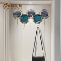 Fenglan love adhesive hook creative wrought iron door key hook coat hook iron porch wall decoration pendant