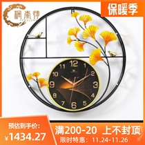 Fenglan love new Chinese wall clock living room home wall clock large personality Art watch wrought iron wall Wall