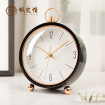 Fenglan love light luxury creative clock living room home silent fashion desk clock desktop clock sitting clock dual-purpose ornaments