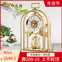 Fenglan love light luxury living room modern fashion clock European Crystal bedroom New House creative silent decorative table clock