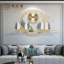 Fenglan love new Chinese light luxury clock clock wall clock living room home fashion decorative clock personality art mute clock