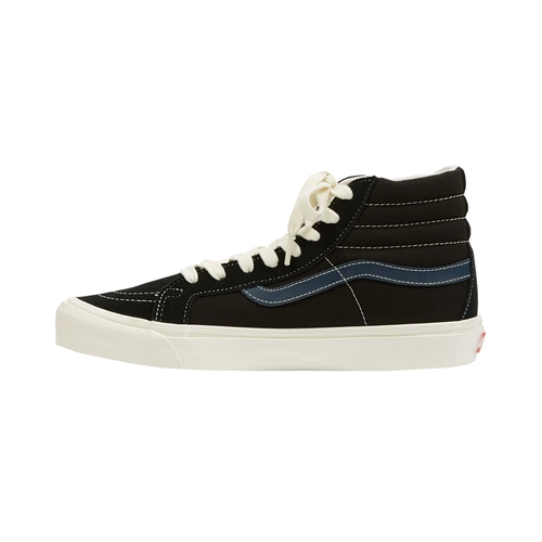 Vans Vault SK8 HI ERA OG Черно -голубое черное бело -зеленое зеленое цвета.