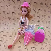 Gói du lịch búp bê Chiếc ô nhỏ Máy ảnh Kéo Vỏ Túi Mũ Phụ Nữ Cô Gái Đồ Chơi Barbie