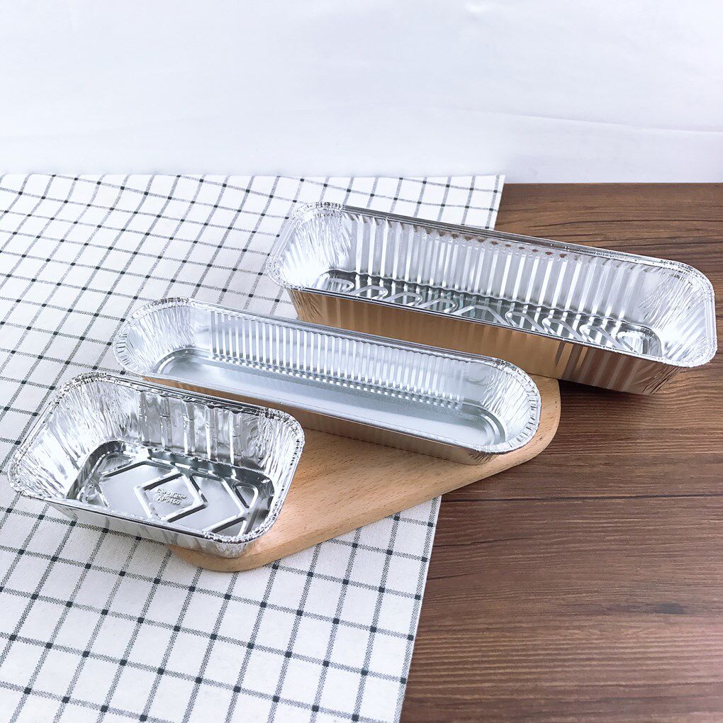 Thank You Bakery Packaging Coconut Meal Pack Coconut Condensed Milk Bread BBQ Tinfoil Box Bubble Pack Aluminum Foil Meal Box