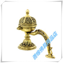 Imported Nepal Handmade Brass Hollowed-out Craft Upscale Boutique Burning Incense Stove Smoked Incense Stove