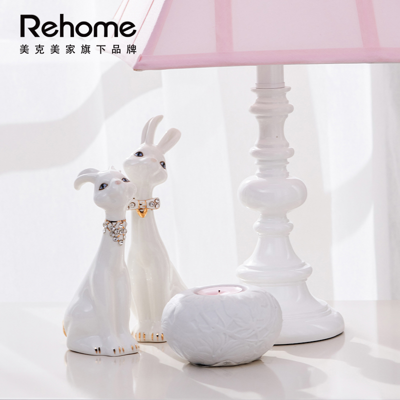 Meikemeijia Rehome decoration decoration living room set creative cute rabbit dog home decoration decoration