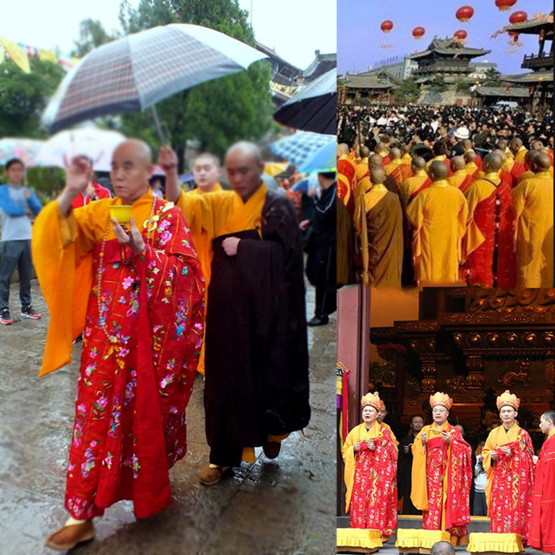 Buddhist monk Embroidery Fine Hemp Monk Clothing Monk Coats Sea Clear Ancestral Clothes Monk Cassock in Three Clothes one thousand Buddha Coat one thousand Floral Clothes