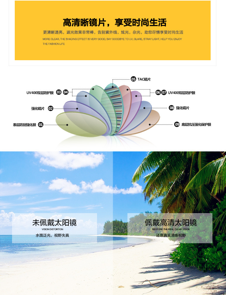 Kính râm cá tính phong trào khung lớn kính râm gắn kính râm cưỡi tầm nhìn đêm nam và nữ gương phẳng chống gió kính dolce & gabbana