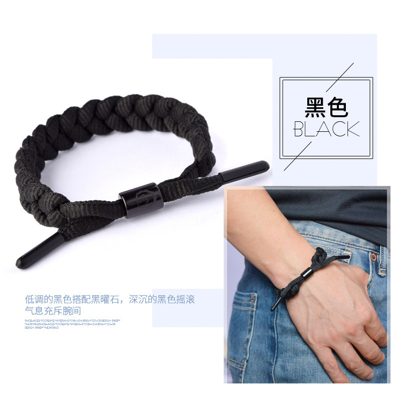 Sư tử nhỏ ba chiều phản chiếu lưới đôi màu đỏ vòng đeo tay ren vòng tay đôi mô hình dệt màu phản chiếu bóng lửa vòng đeo tay - Vòng đeo tay Clasp vòng tay nam