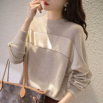 Good Things at least two colors into long sleeves Weaters Jersey Autumn Winter New Fashion Loose 100 hitch headbeat undercoat women