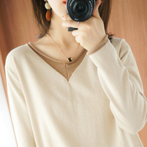 The good clothes are really too add up to the 2021 autumn winter new cotton linen blouses female inner lap casual knit undershirt