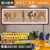 Wuniu picture Chinese painting Chinas Top Ten famous paintings living room decoration painting office town house Zhaocai Wall study hanging painting