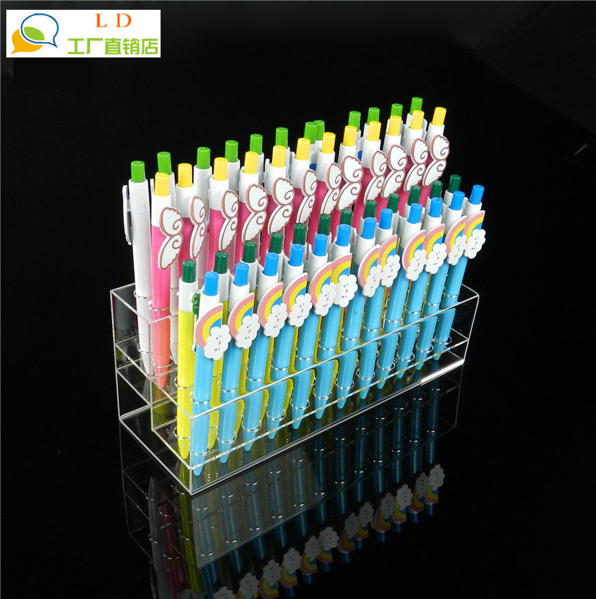 Acrylic transparent fountain pen holder Lip Gloss Shelf Brow pen holder Cosmetic Pen Containing layer shelf