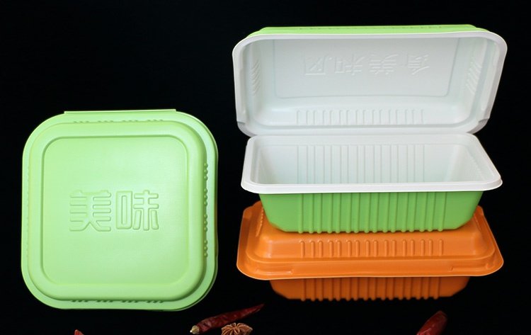 Hộp ăn trưa Xiêm dùng một lần bát vuông hộp đóng gói takeaway có nắp dài thuận tiện khi hộp đơn dày thân thiện với môi trường bao gồm hộp ăn trưa - Hộp cơm điện sưởi ấm hộp com cắm điện lock&lock