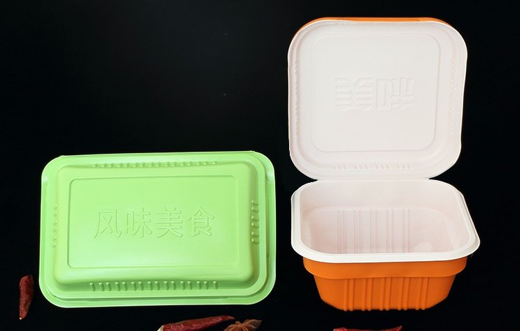 Hộp ăn trưa Xiêm dùng một lần bát vuông hộp đóng gói takeaway có nắp dài thuận tiện khi hộp đơn dày thân thiện với môi trường bao gồm hộp ăn trưa - Hộp cơm điện sưởi ấm hộp com cắm điện lock&lock