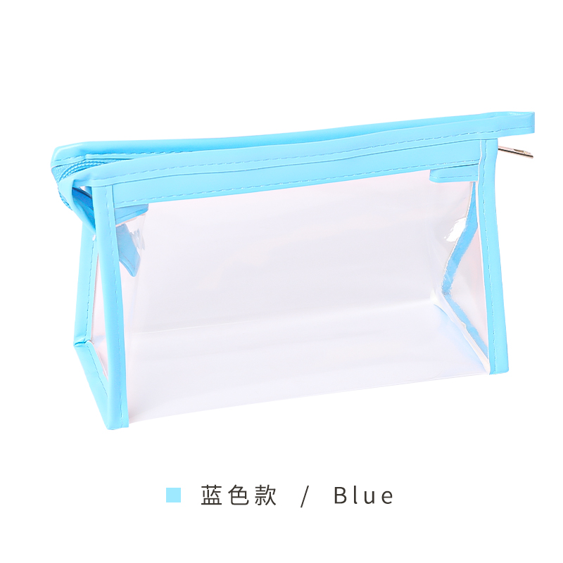 BlueCartoon transparent Pencil case high-capacity female Solid color Simplicity good-looking college student solar system Cosmetic Bag Storage bag new pattern