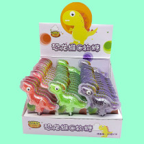 Send childrens creative candy Cute animal dinosaur lollipop FCL batch bulk fruit vitamin c fruity mixed fudge