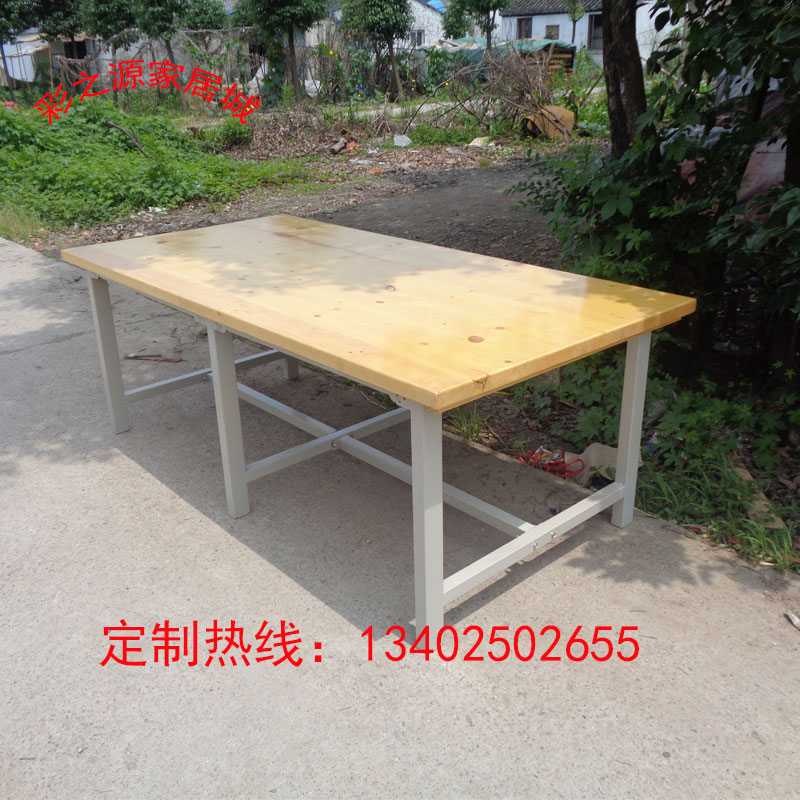 Heavy-duty fitter workbench workshop operation table solid wood workbench vise table anti-static workbench laboratory table