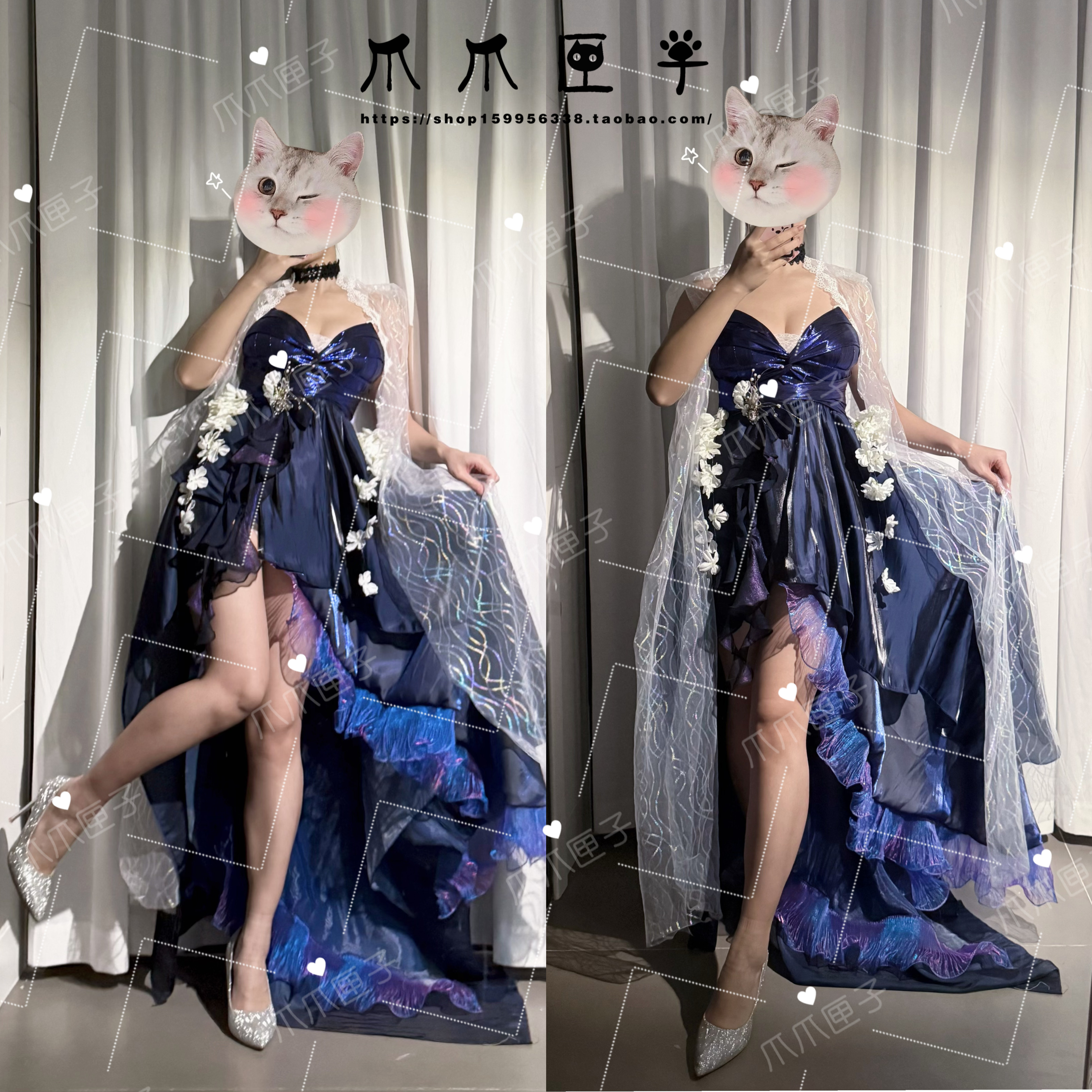 爪爪匣子】碧蓝航线柴郡cos礼服冰雪公主废稿cosplay定制