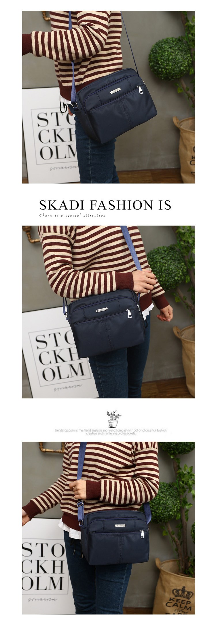 Túi đeo vai Túi nam Túi vải Oxford Túi nam Túi đeo chéo Túi nylon Túi chống nước Túi thông thường Đàn ông túi elly