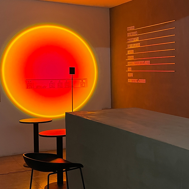 Net red Dawn Sunset Light Atmosphere Projection Sunset Light Living Room Desktop Sunset Light Fall Day Afterglow chandelier 
