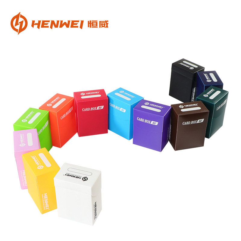 Hengwei 80 Card Box Half Cover Storage Box Game King Pokémon Ultraman PTCG Card Collection Plastic Card Box