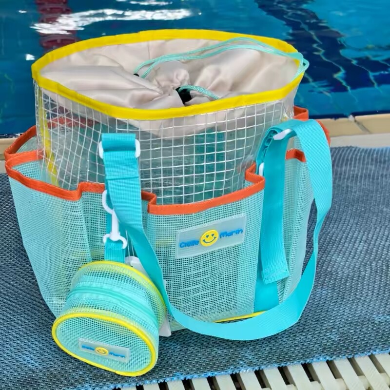 Korean Ciellemarin Ximalin Multi-Pocket Large-Capacity Swimming Storage Mesh Bag with Dry and Wet Separation Swimming Bag