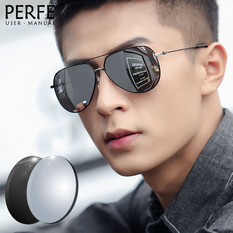 Customized with degrees can be equipped with myopia sunglasses men's polarized sunglasses with tide driving drivers special driving glasses