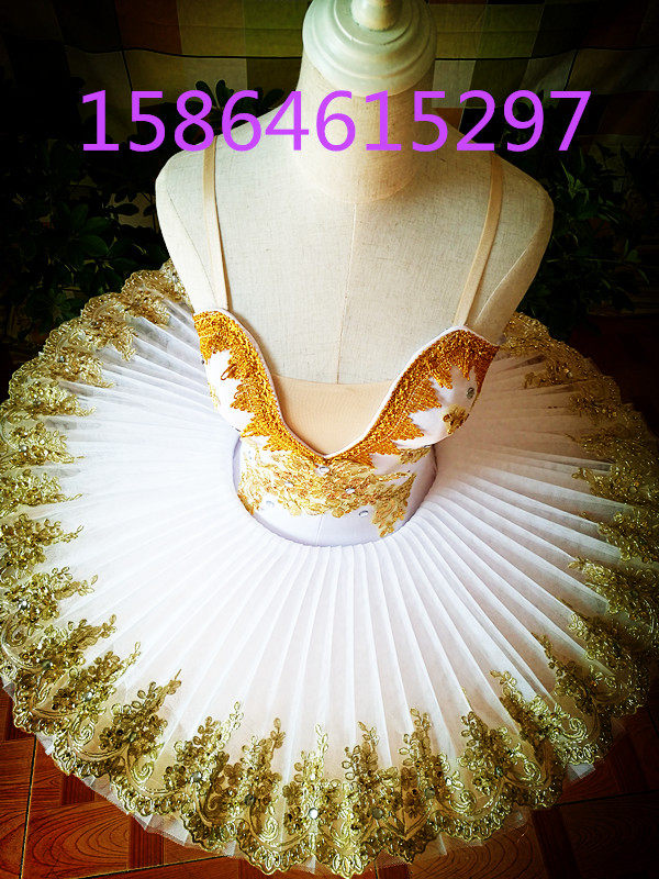 Adult white professional ballet dance costume competition suit TUTU gauze skirt ballet dance suit practice skirt custom-made