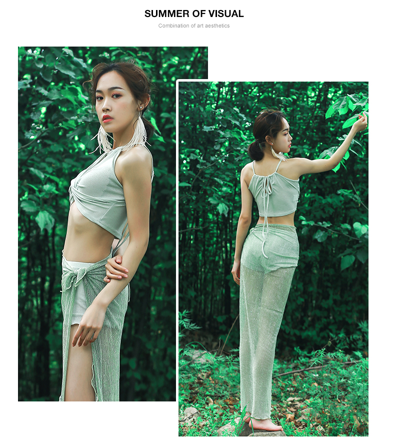 Bingfu ban đầu múa bụng khiêu vũ quần áo mùa xuân và mùa hè mới hiệu suất quần áo tập thể dục quần áo đáy hông váy váy kích thước lớn - Khiêu vũ / Thể dục nhịp điệu / Thể dục dụng cụ giày múa có gót