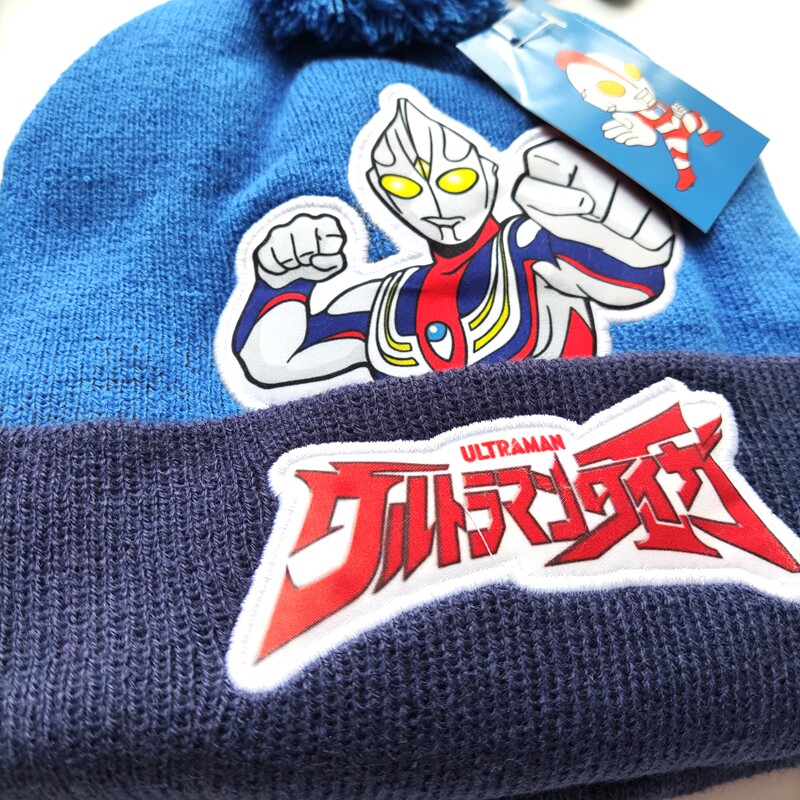 Ultra, детская шапка для мальчиков, зимний утепленный Ультрамен Тига, трикотажный шерстяной удерживающий тепло шарф, перчатки, комплект, 3 предмета OTHER / Other 