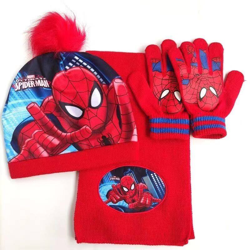 Ultra, детская шапка для мальчиков, зимний утепленный Ультрамен Тига, трикотажный шерстяной удерживающий тепло шарф, перчатки, комплект, 3 предмета OTHER / Other 