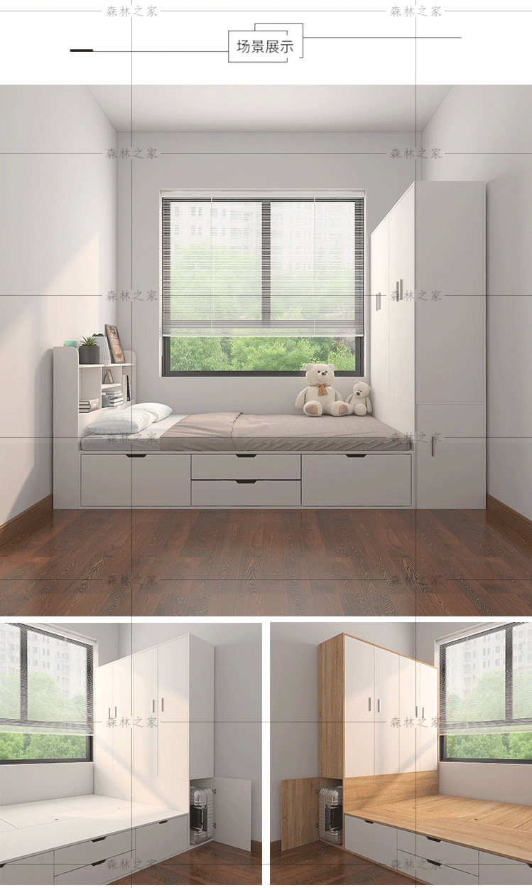 Mới lưu trữ tatami tủ quần áo hiện đại nền kinh tế bảng điều khiển đa chức năng thậm chí giường nhỏ gọn tích hợp tủ quần áo kết hợp - Giường giường ngủ 2 tầng