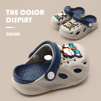 Cave shoes childrens slippers boys and girls summer non-slip outside wearing cartoon soft bottom baby home summer home sandals